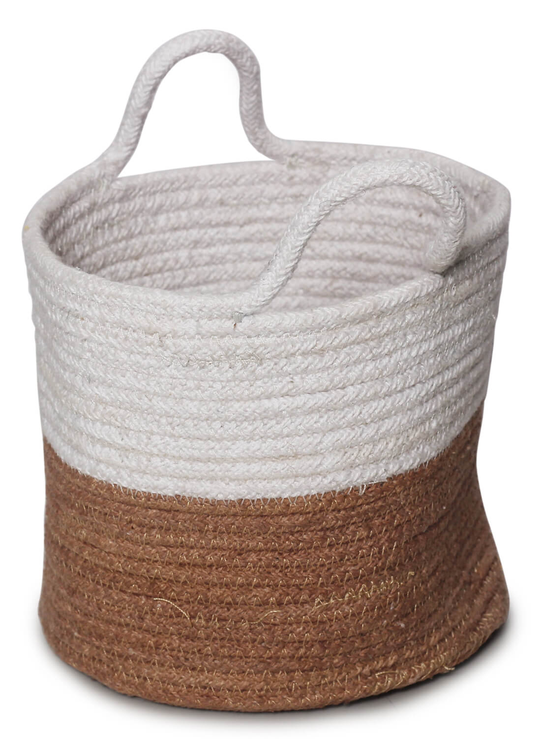 ArtistryBazaar Jute Storage Basket,  Basket Living Room, Soft Cotton Rope Basket ,Stuffed Animal Toy Basket Organizer Bins, Woven Basket.